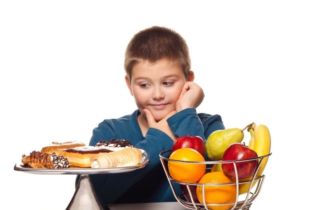 Ebatervisliku suhkrurikka toidu välistamine lapse toidust puuviljade kasuks